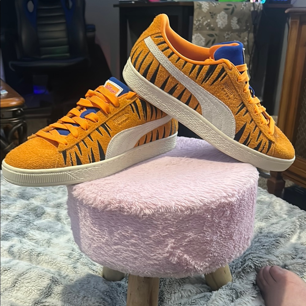Puma Kellogg's Tony The Tiger Edition Shoes - Orange Tiger Stripes Mens 10.5us